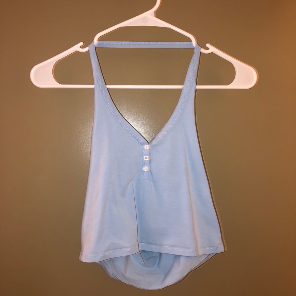 Light blue halter top